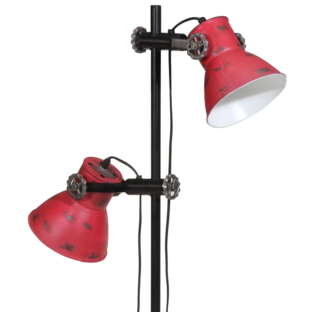 Lampada da Terra 25 W Rosso Anticato 25x25x90/140 cm E27