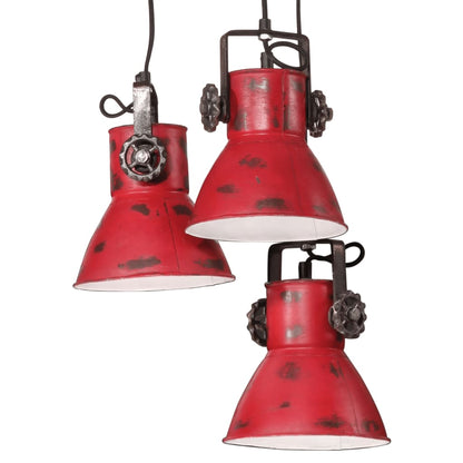 Lampada Pensile 25 W Rosso Anticato 30x30x100 cm E27