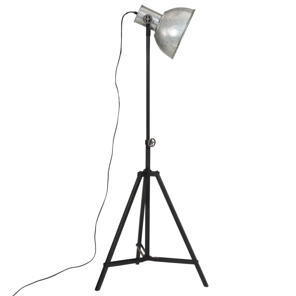 Lampada da Terra 25 W Argento Vintage 61x61x90-150 cm E27