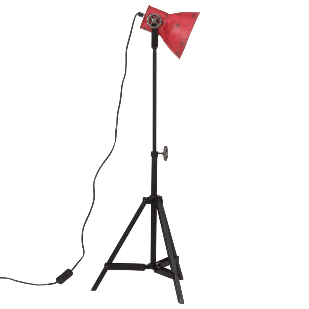 Lampada da Terra 25 W Rosso Anticato 35x35x65/95 cm E27