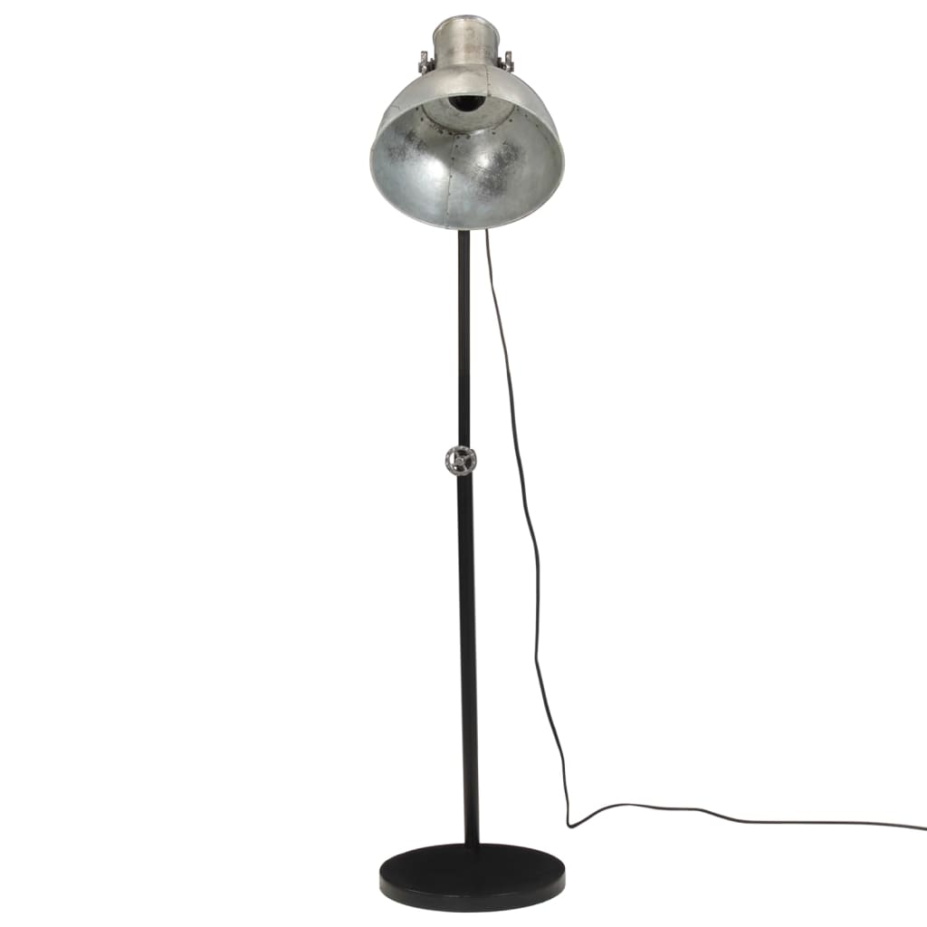 Lampada da Terra 25 W Argento Vintage 30x30x90-150 cm E27