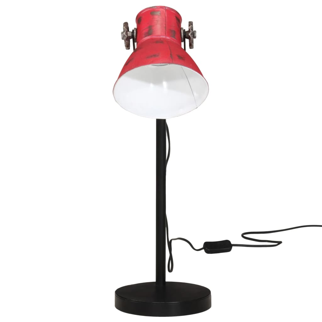 Lampada da Scrivania 25 W Rosso Anticato 17x17x60 cm E27