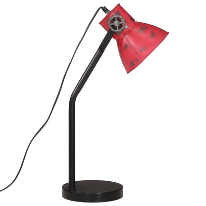 Lampada da Scrivania 25 W Rosso Anticato 17x17x60 cm E27