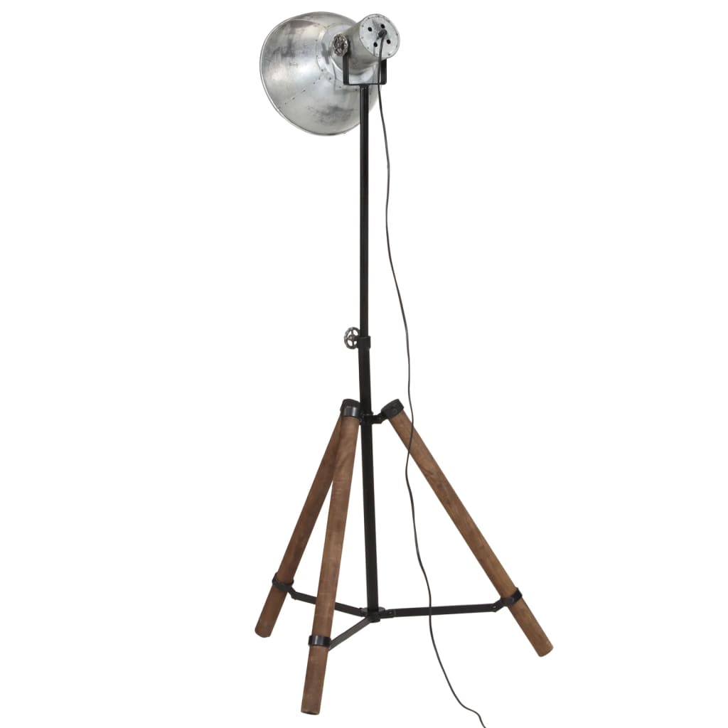 Lampada da Terra 25 W Argento Vintage 75x75x90-150 cm E27