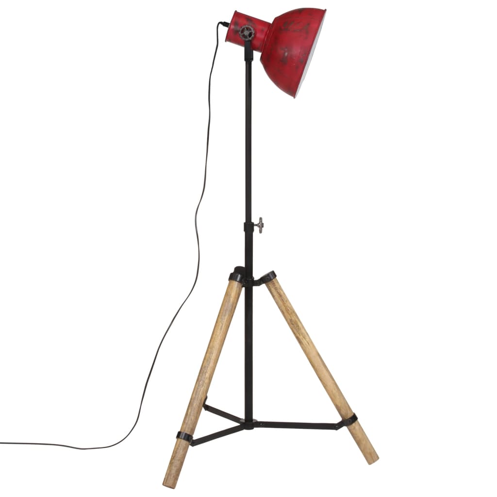 Lampada da Terra 25 W Rosso Anticato 75x75x90-150 cm E27