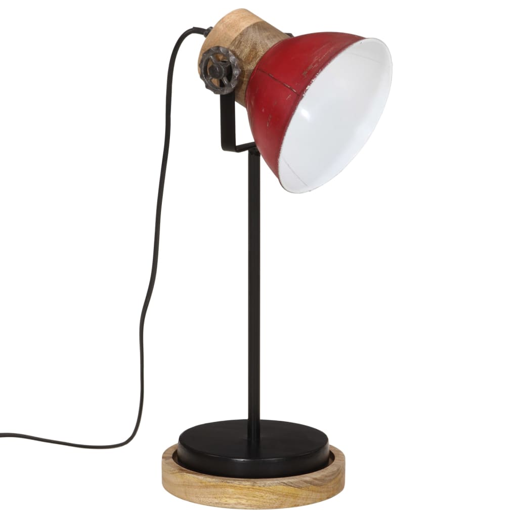 Lampada da Scrivania 25 W Rosso Anticato 17x17x50 cm E27