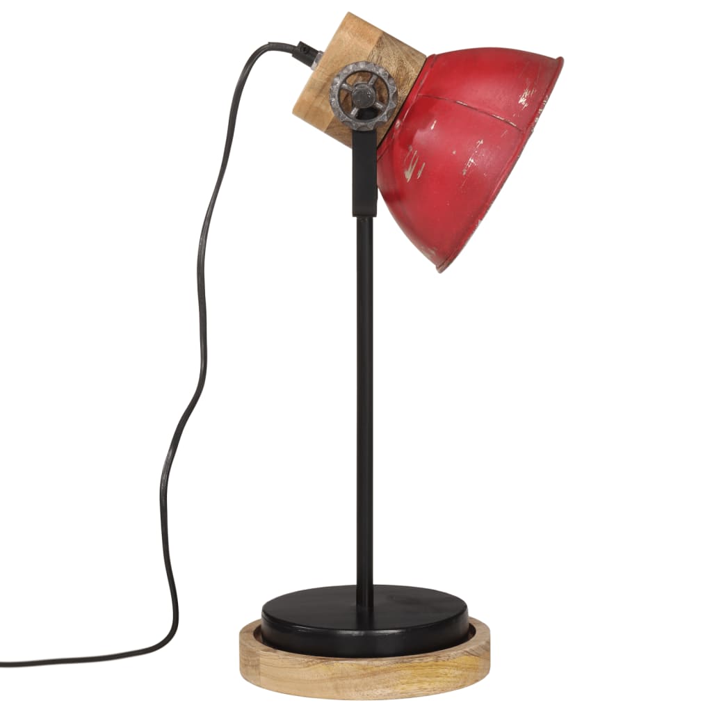 Lampada da Scrivania 25 W Rosso Anticato 17x17x50 cm E27