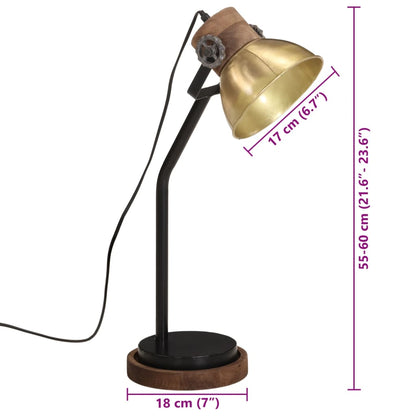 Lampada a Scrivania 25 W Ottone Anticato E27