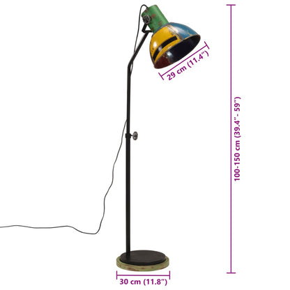 Lampada da Terra 25 W Multicolore 30x30x100-150 cm E27 | homemem39