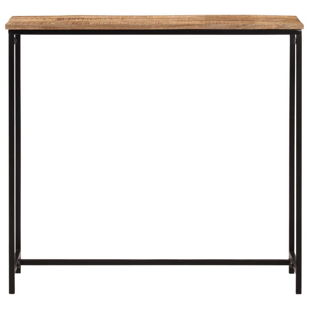 Tavolo Consolle 80x30x74 cm in Legno Massello di Mango e Ferro | homemem39