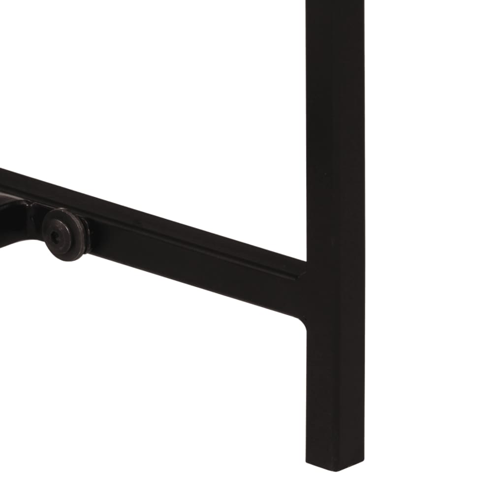 Tavolo Consolle 80x30x74 cm in Legno Massello di Mango e Ferro | homemem39