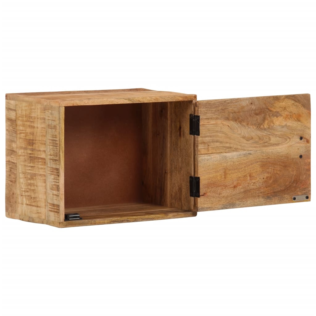 Wall-mounted bedside table 40x30x25 cm in Solid Mango Wood