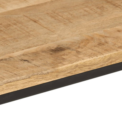 Tavolo Consolle 90x30x75cm Legno Massello Mango Grezzo e Ferro - homemem39