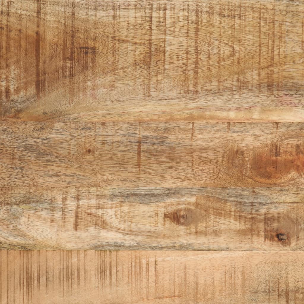 Tavolini a Incastro 3 pz Legno Massello di Mango Grezzo e Ferro - homemem39