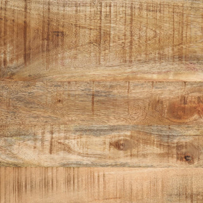 Tavolini a Incastro 3 pz Legno Massello di Mango Grezzo e Ferro - homemem39