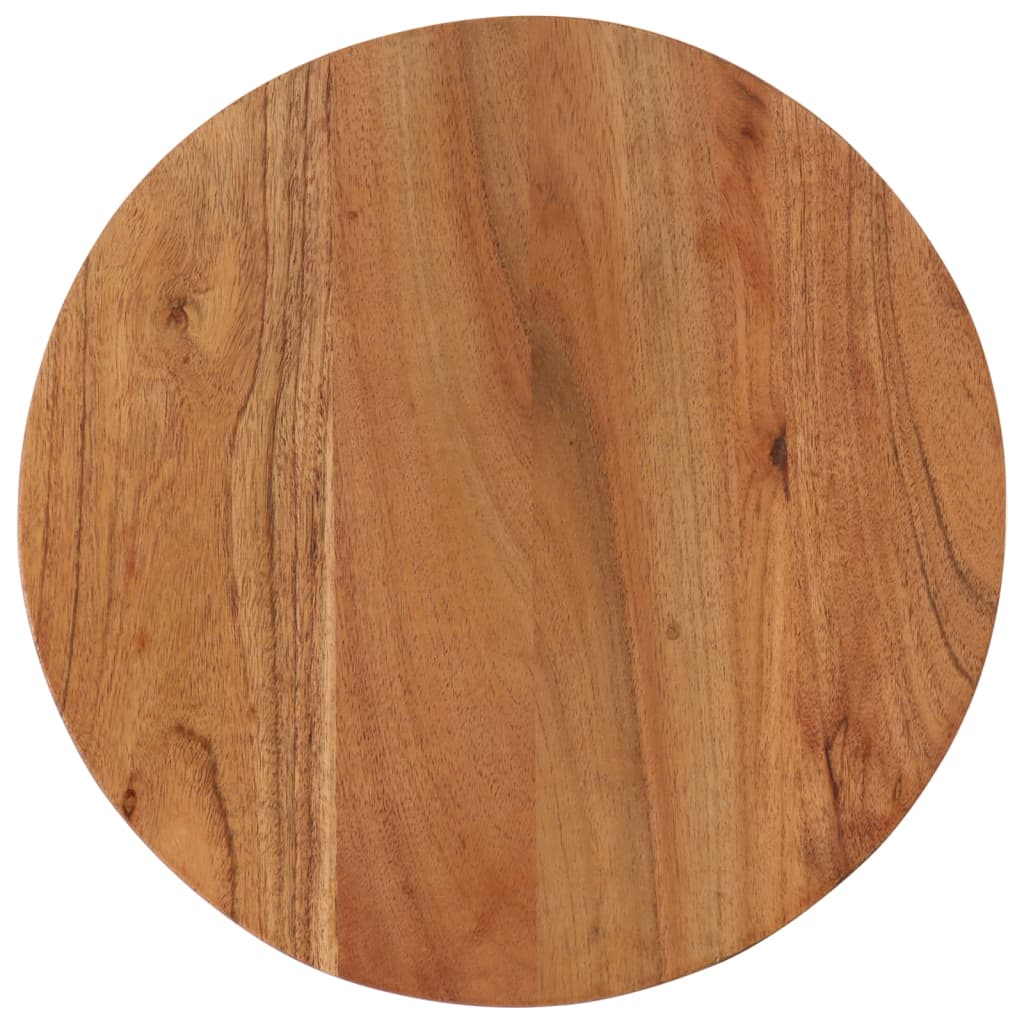 Tavolino Salotto 35x35x30cm in Legno Massello di Acacia e Ferro