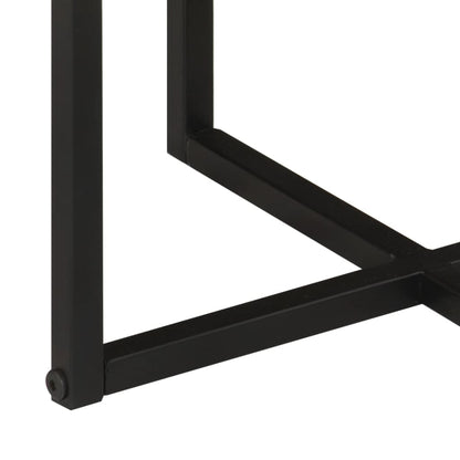 Tavolino Salotto 35x35x30cm in Legno Massello di Acacia e Ferro