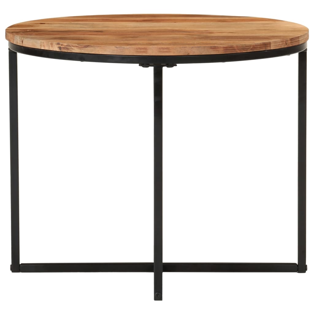 Tavolino Salotto 55x55x45cm in Legno Massello di Acacia e Ferro | homemem39