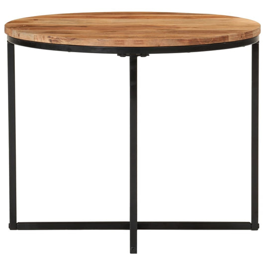 Tavolino Salotto 55x55x45cm in Legno Massello di Acacia e Ferro | homemem39