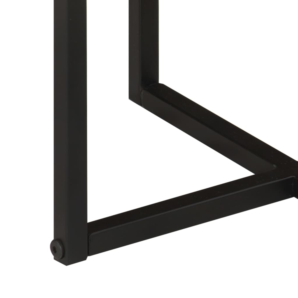 Tavolino Salotto 55x55x45cm in Legno Massello di Acacia e Ferro | homemem39