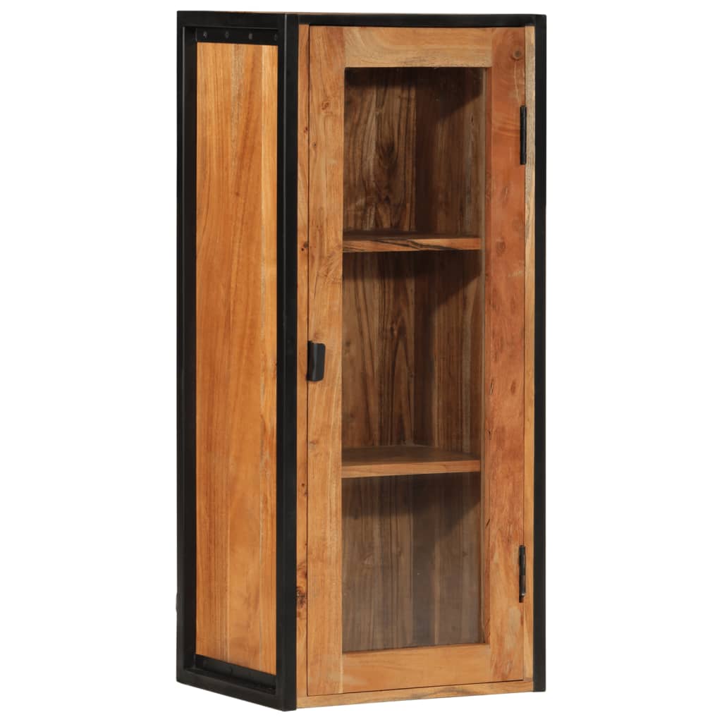 Mobile Bagno a Muro 40x30x90 cm Legno Massello Acacia e Ferro | homemem39