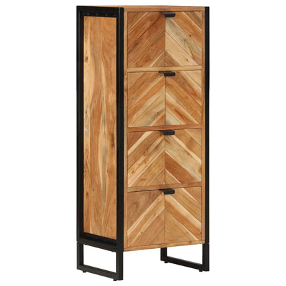 Mobile da Bagno 40x30x100 cm Legno Massello di Acacia e Ferro | homemem39