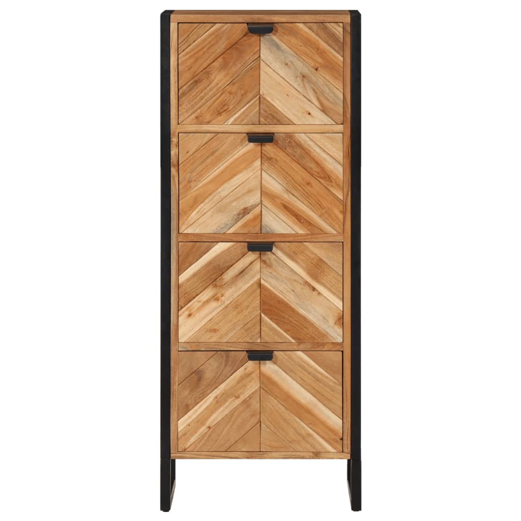 Mobile da Bagno 40x30x100 cm Legno Massello di Acacia e Ferro | homemem39