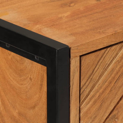 Mobile da Bagno 40x30x100 cm Legno Massello di Acacia e Ferro | homemem39