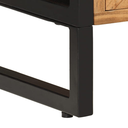 Mobile da Bagno 40x30x100 cm Legno Massello di Acacia e Ferro | homemem39