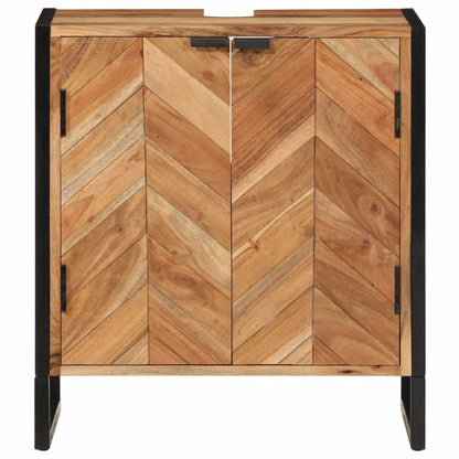 Mobile da Bagno 55x35x60 cm in Legno Massello di Acacia e Ferro | homemem39