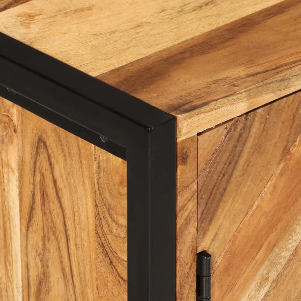 Mobile da Bagno 55x35x60 cm in Legno Massello di Acacia e Ferro | homemem39