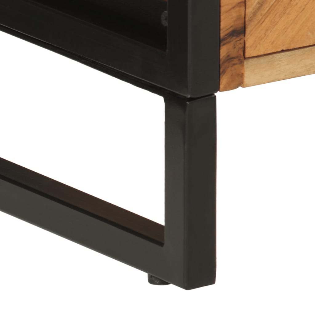 Mobile da Bagno 55x35x60 cm in Legno Massello di Acacia e Ferro | homemem39