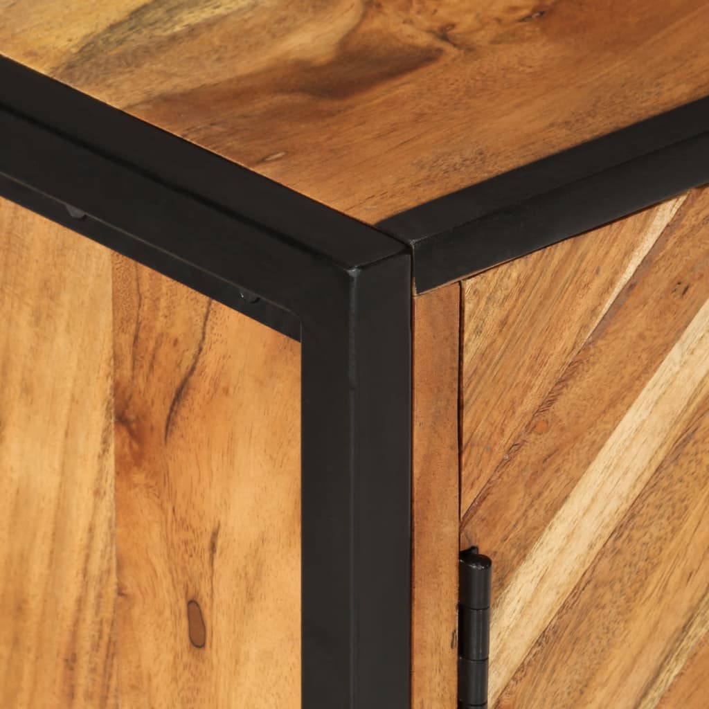 Mobile da Bagno 40x30x60 cm in Legno Massello di Acacia e Ferro | homemem39