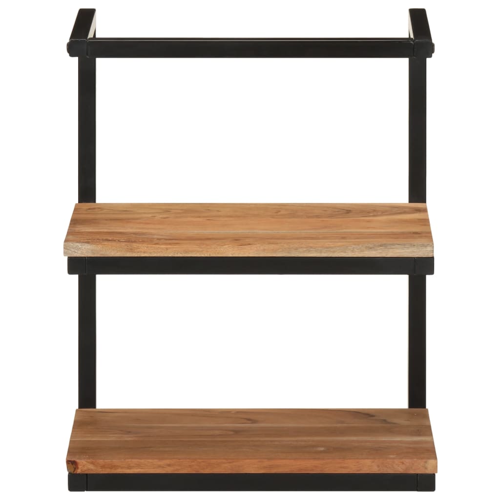 Mensola da Parete 40x30x50 cm Legno Massello di Acacia e Ferro | homemem39