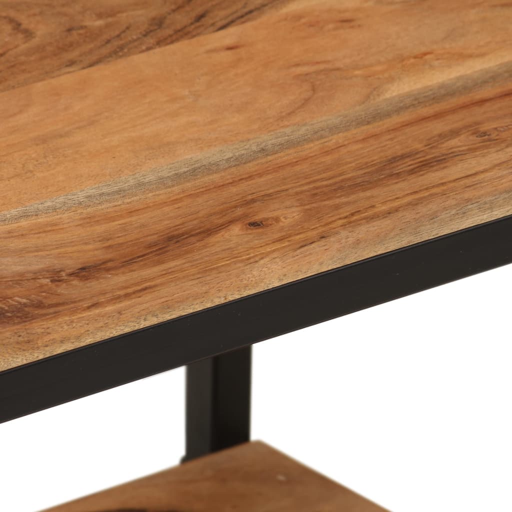 Mensola da Parete 40x30x50 cm Legno Massello di Acacia e Ferro | homemem39