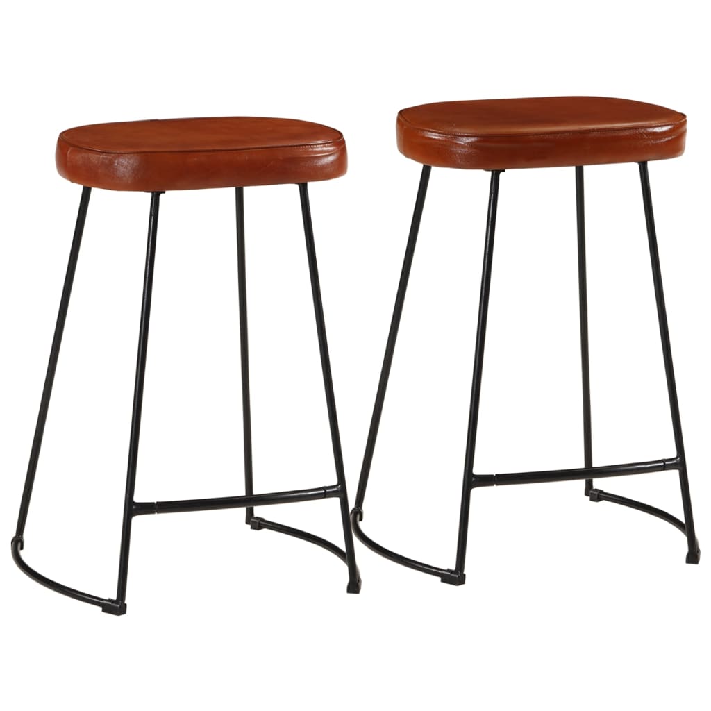 Bar Stools 2 pcs Dark Brown 41x29x62 cm