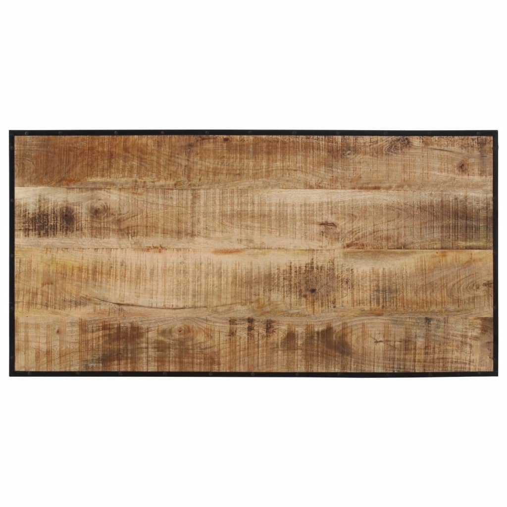 Tavolo da Bar 110x55x107 cm in Legno Grezzo Massello di Mango