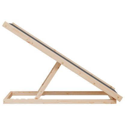 Rampa per Cani Grigia 100x40 cm in Legno Massello di Abete | homemem39