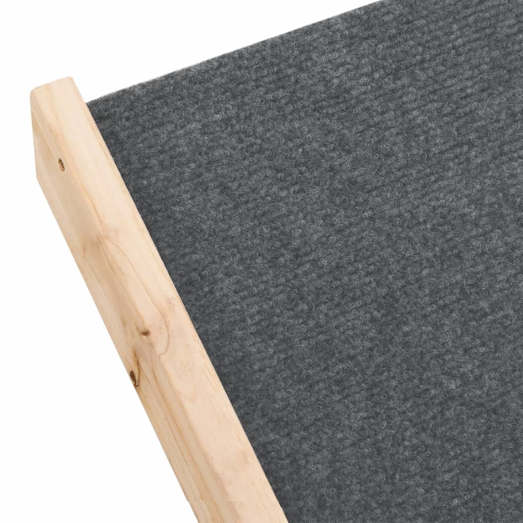Scala per Cani Grigia 105x47 cm in Legno Massello di Abete | homemem39