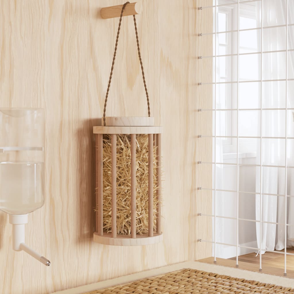 Mangiatoia per Conigli Ø15x25,5 cm in Legno Massello di Abete - homemem39