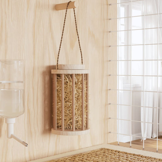 Mangiatoia per Conigli Ø15x25,5 cm in Legno Massello di Abete - homemem39