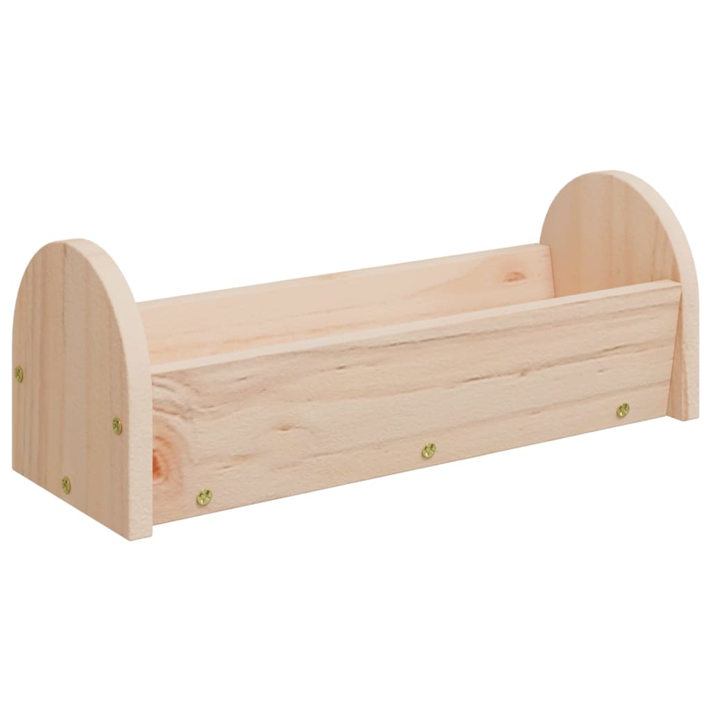 Mangiatoia per Conigli 28x10x10 cm in Legno Massello di Abete | homemem39