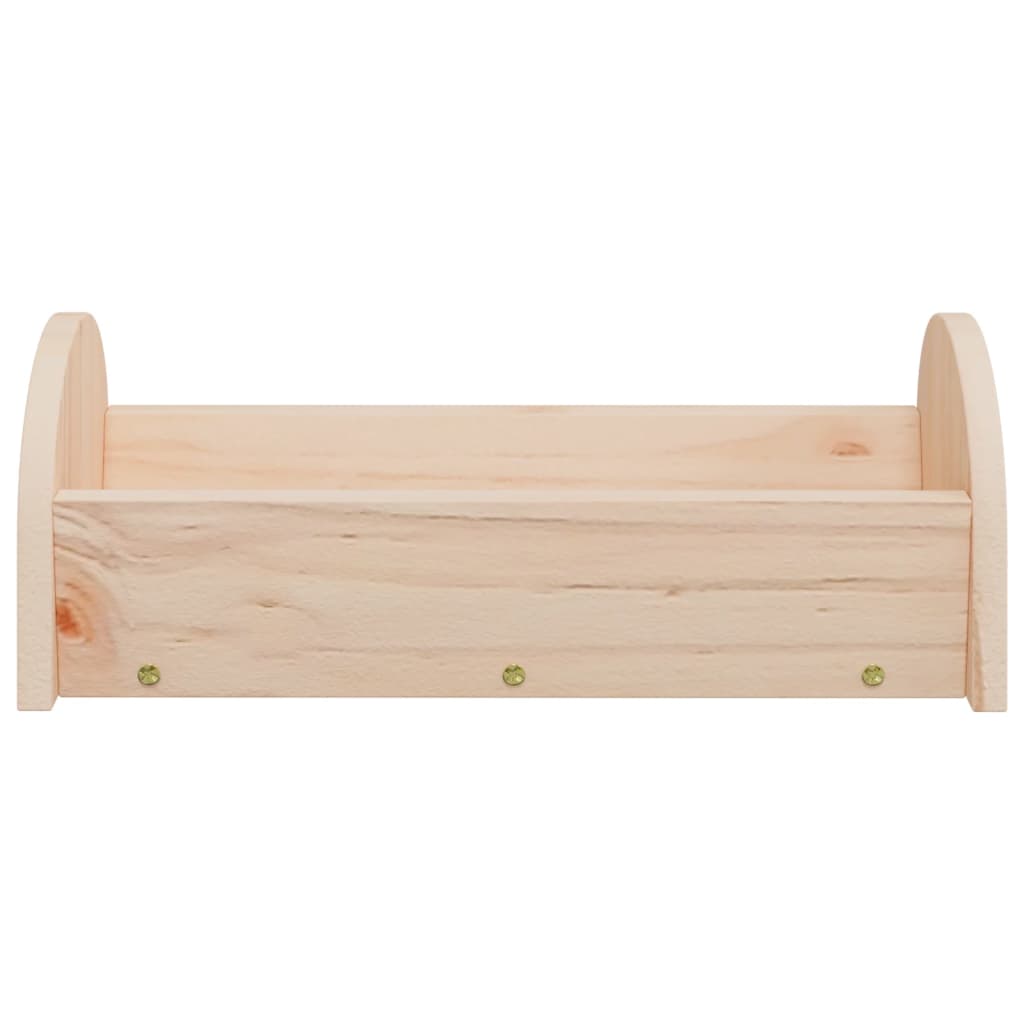 Mangiatoia per Conigli 28x10x10 cm in Legno Massello di Abete | homemem39