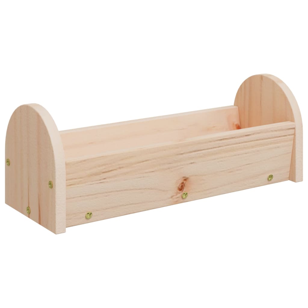 Mangiatoia per Conigli 28x10x10 cm in Legno Massello di Abete | homemem39