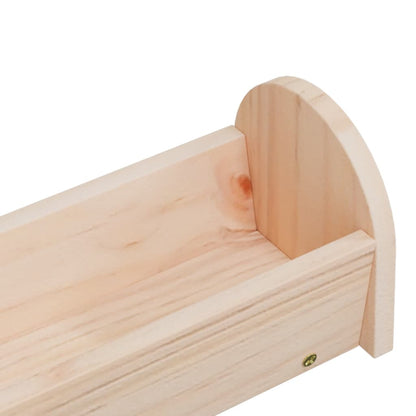 Mangiatoia per Conigli 28x10x10 cm in Legno Massello di Abete | homemem39