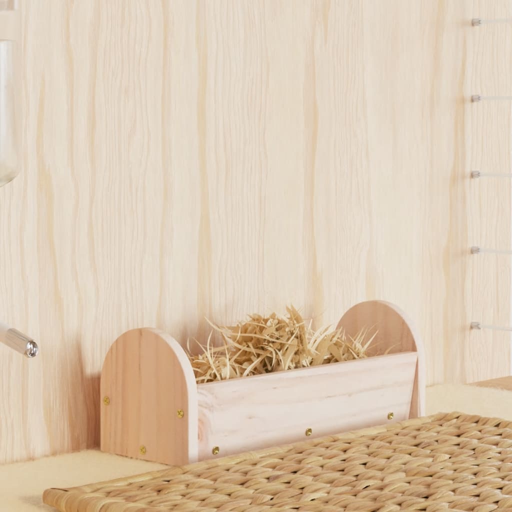 Mangiatoia per Conigli 28x10x10 cm in Legno Massello di Abete | homemem39