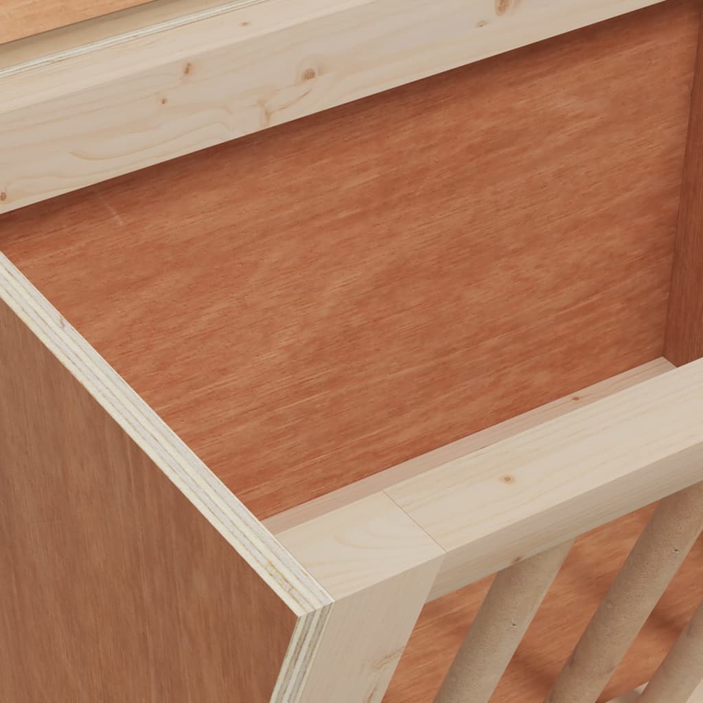 Mangiatoia per Conigli 25x18,5x20,5 cm Legno Massello di Abete - homemem39