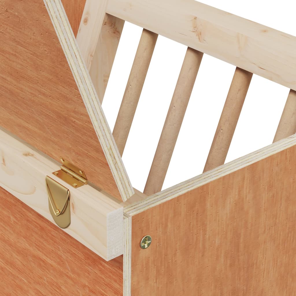 Mangiatoia per Conigli 25x18,5x20,5 cm Legno Massello di Abete - homemem39