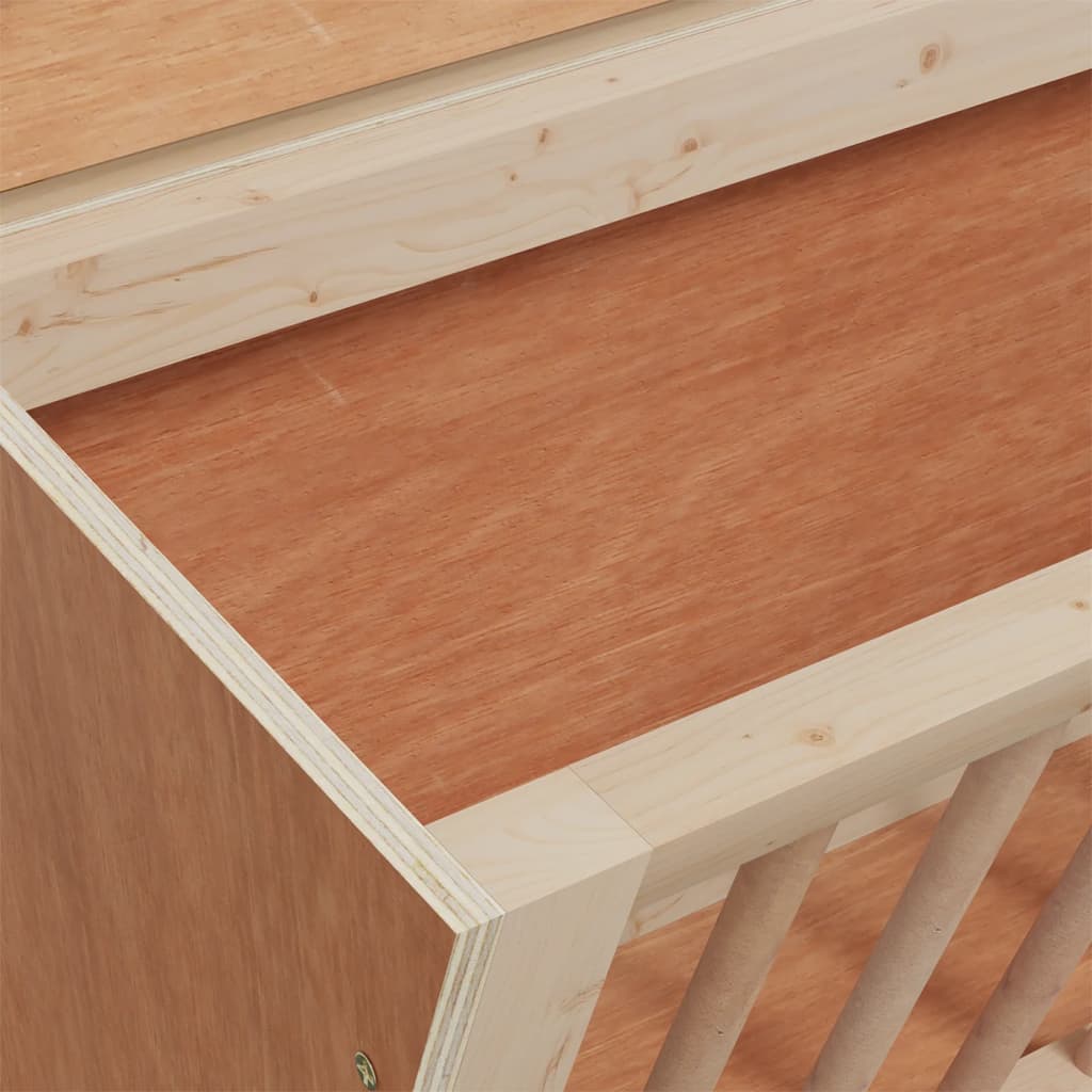 Mangiatoia per Conigli 37x18,5x23 cm in Legno Massello di Abete | homemem39