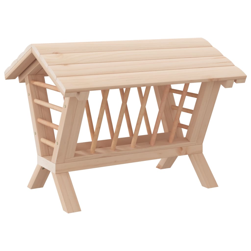 Mangiatoia per Conigli 44x33x33 cm in Legno Massello di Abete | homemem39